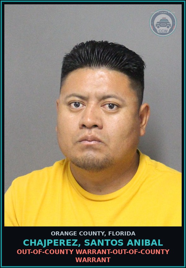 Booking mugshot of CHAJPEREZ, SANTOS ANIBAL in Orange County