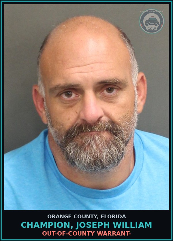 Booking mugshot of CHAMPION, JOSEPH WILLIAM in Orange County