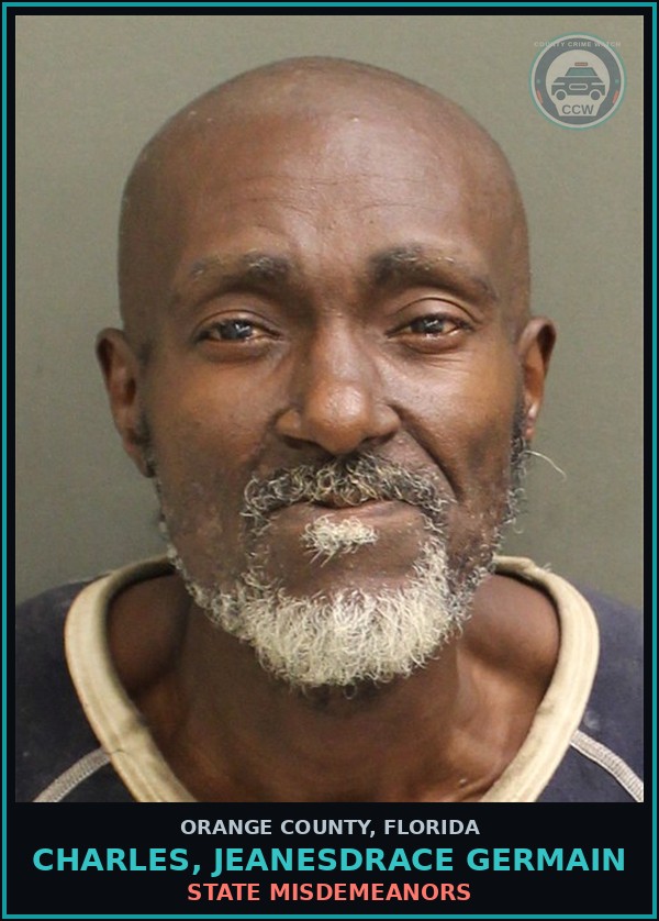 Booking mugshot of CHARLES, JEANESDRACE GERMAIN in Orange County