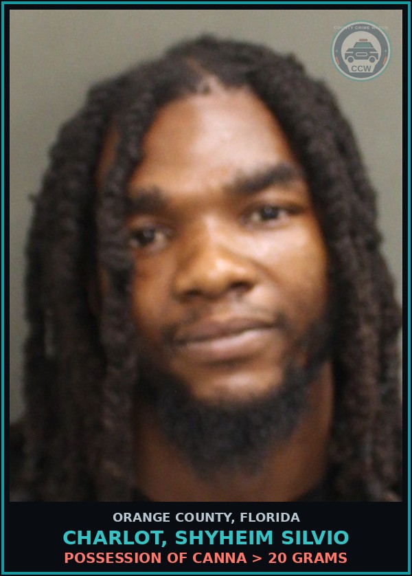 Booking mugshot of CHARLOT, SHYHEIM SILVIO in Orange County