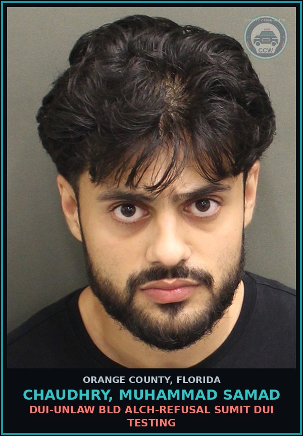 Booking mugshot of CHAUDHRY, MUHAMMAD SAMAD in Orange County