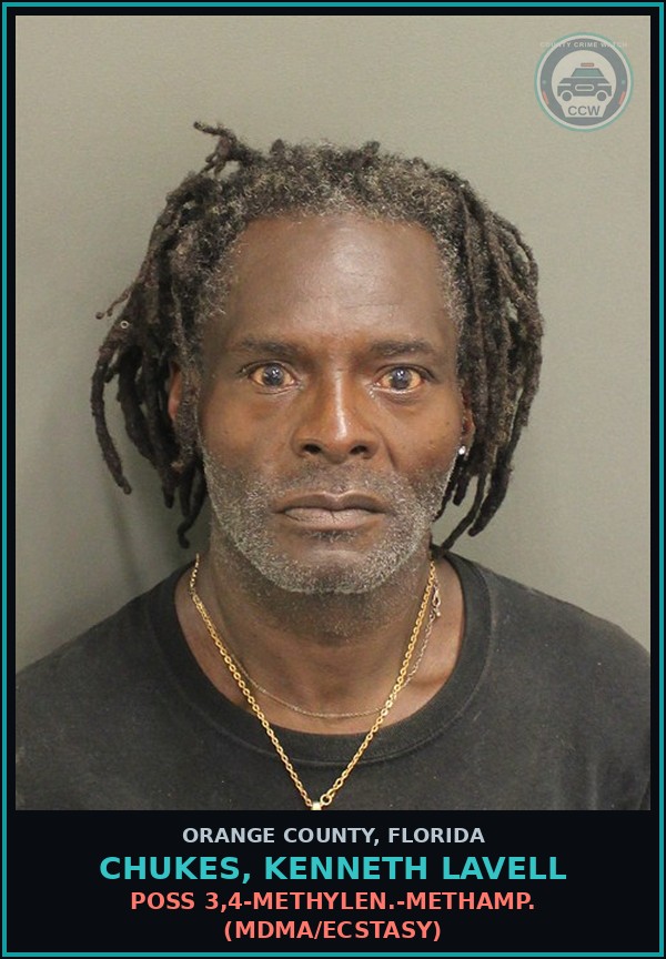 Booking mugshot of CHUKES, KENNETH LAVELL in Orange County