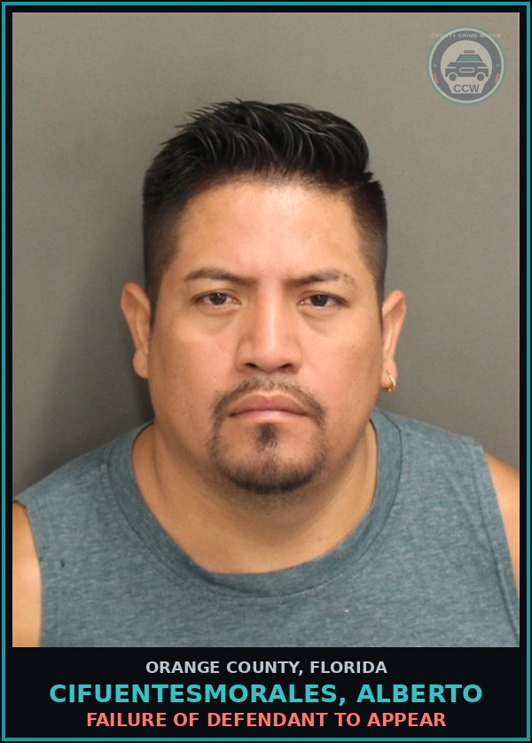 Booking mugshot of CIFUENTESMORALES, ALBERTO in Orange County