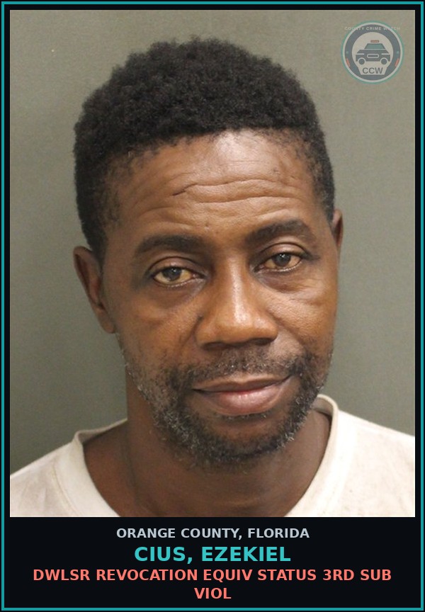 Booking mugshot of CIUS, EZEKIEL in Orange County