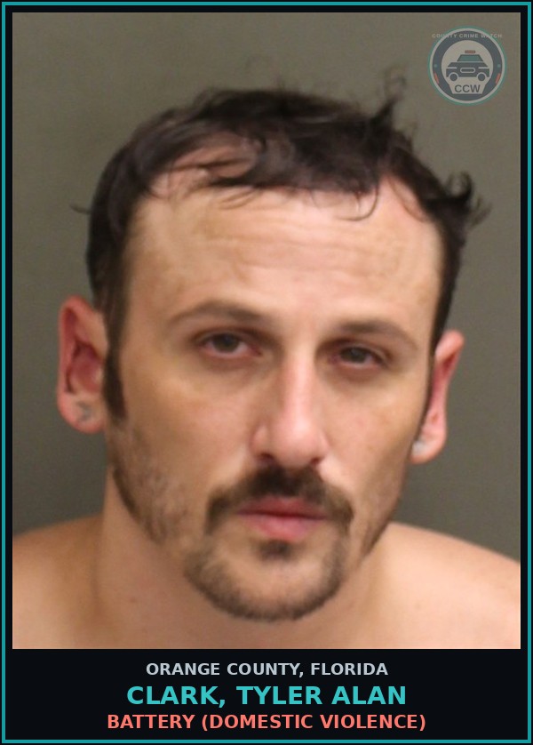 Booking mugshot of CLARK, TYLER ALAN in Orange County