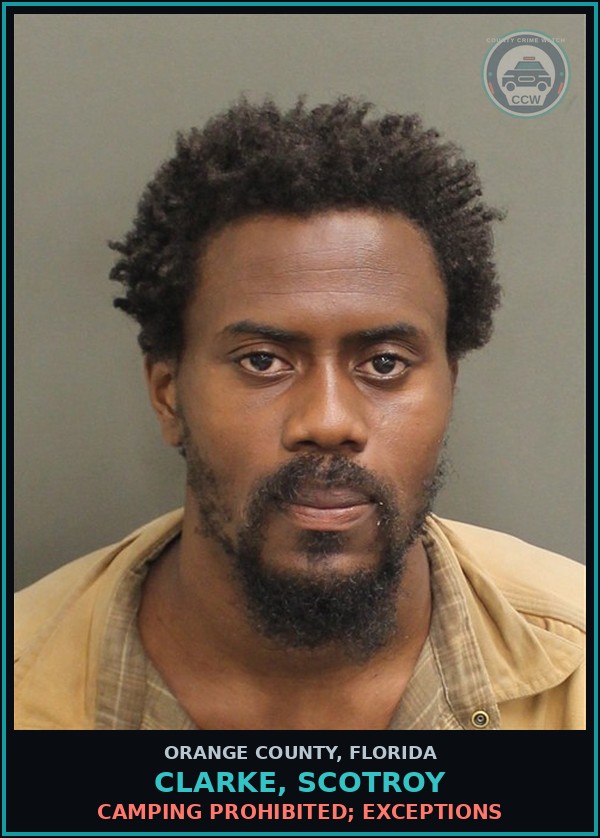 Booking mugshot of CLARKE, SCOTROY in Orange County