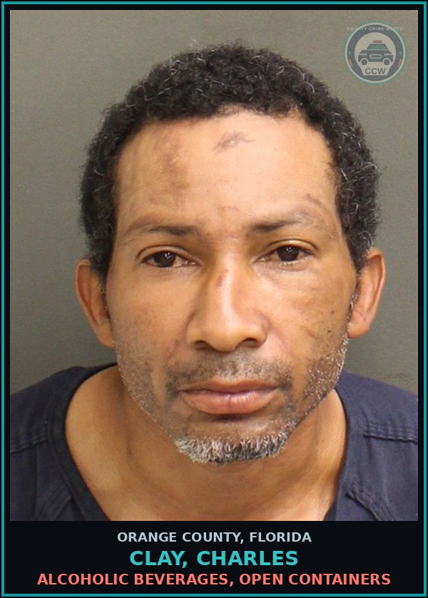 Booking mugshot of CLAY, CHARLES in Orange County