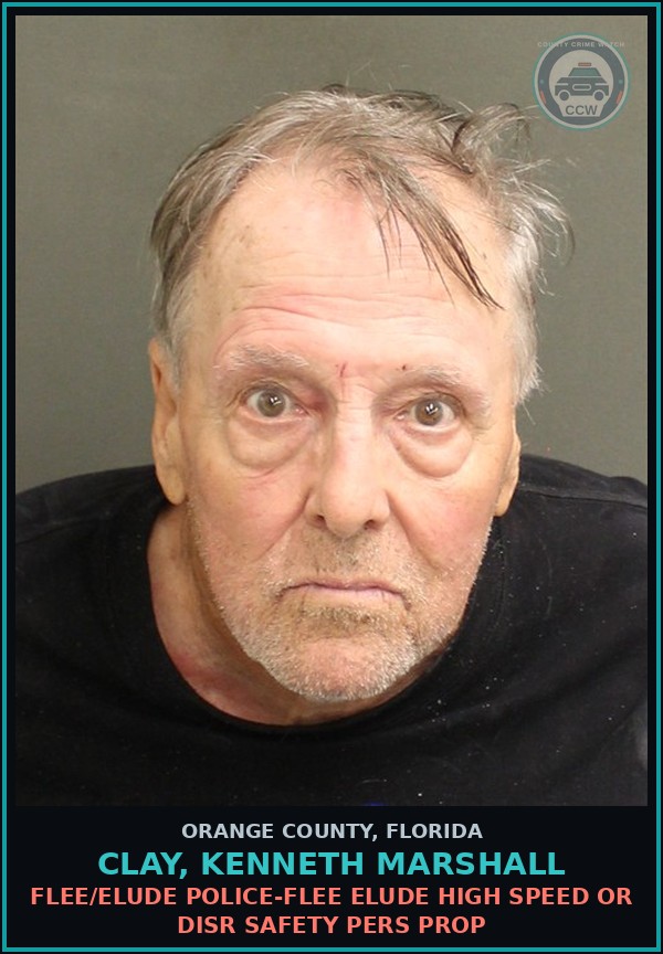 Booking mugshot of CLAY, KENNETH MARSHALL in Orange County