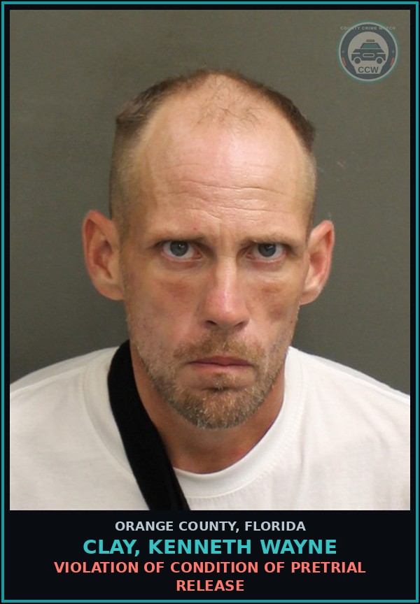 Booking mugshot of CLAY, KENNETH WAYNE in Orange County