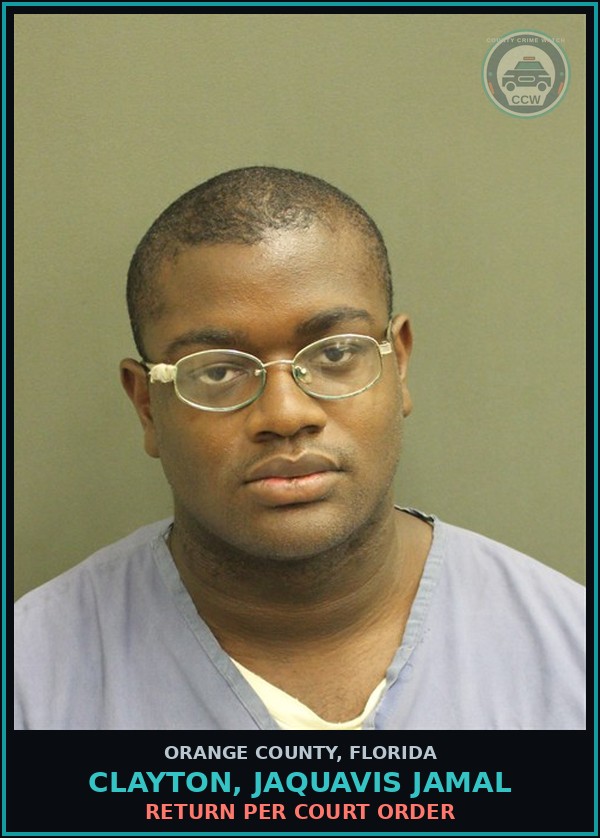 Booking mugshot of CLAYTON, JAQUAVIS JAMAL in Orange County