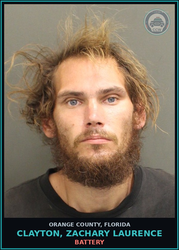 Booking mugshot of CLAYTON, ZACHARY LAURENCE in Orange County