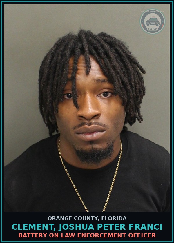 Booking mugshot of CLEMENT, JOSHUA PETER FRANCI in Orange County