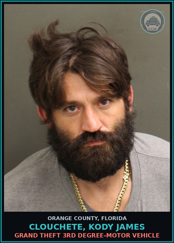 Booking mugshot of CLOUCHETE, KODY JAMES in Orange County