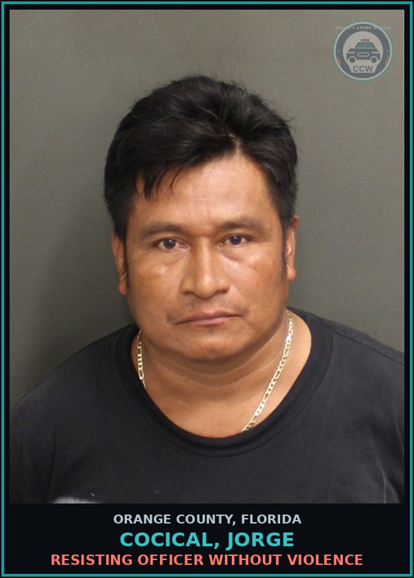Booking mugshot of COCICAL, JORGE in Orange County