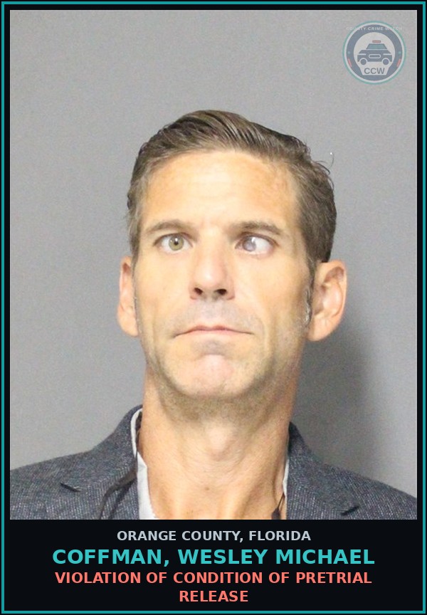 Booking mugshot of COFFMAN, WESLEY MICHAEL in Orange County