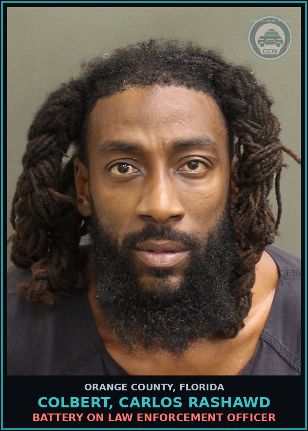 Booking mugshot of COLBERT, CARLOS RASHAWD in Orange County