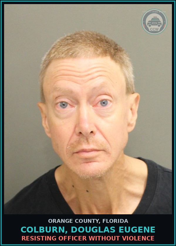 Booking mugshot of COLBURN, DOUGLAS EUGENE in Orange County
