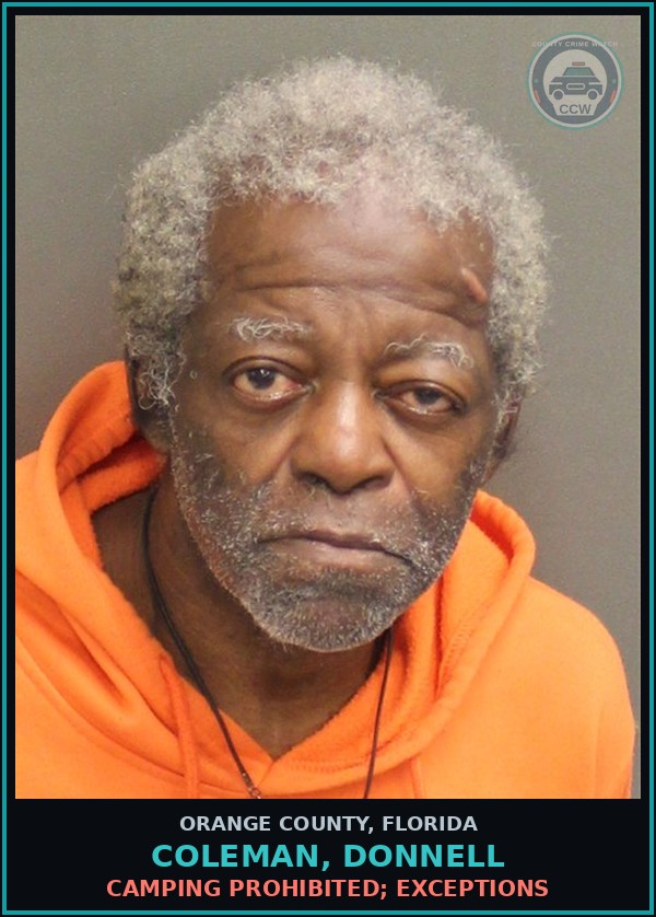 Booking mugshot of COLEMAN, DONNELL in Orange County