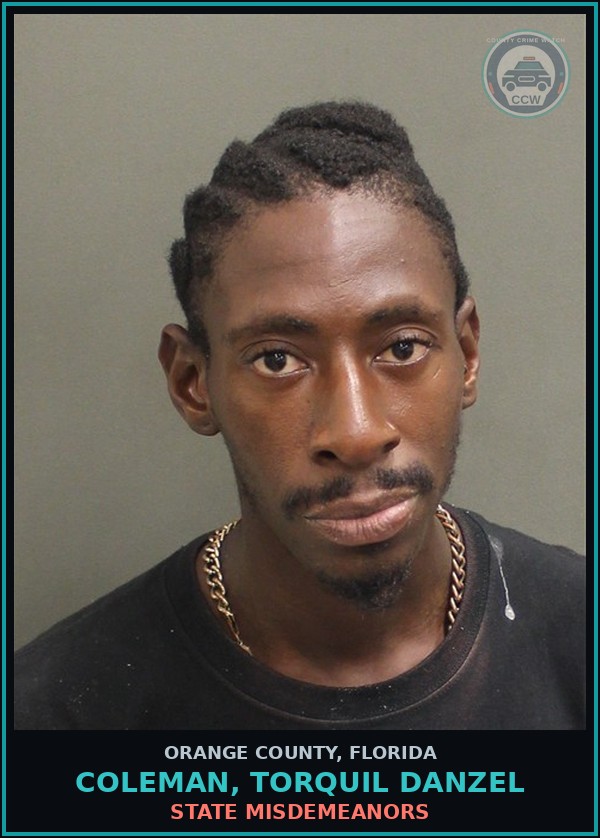 Booking mugshot of COLEMAN, TORQUIL DANZEL in Orange County