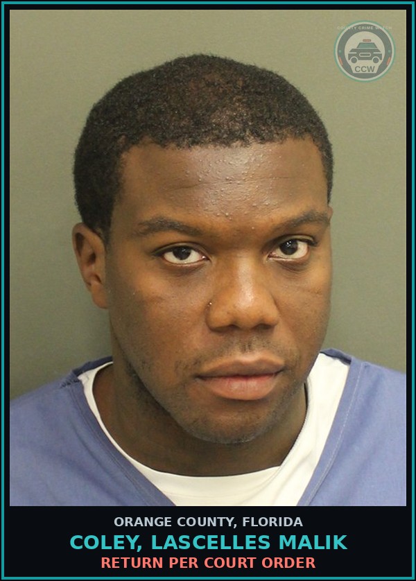 Booking mugshot of COLEY, LASCELLES MALIK in Orange County