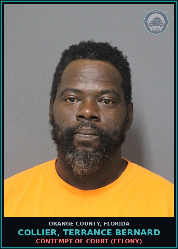 Booking mugshot of COLLIER, TERRANCE BERNARD in Orange County