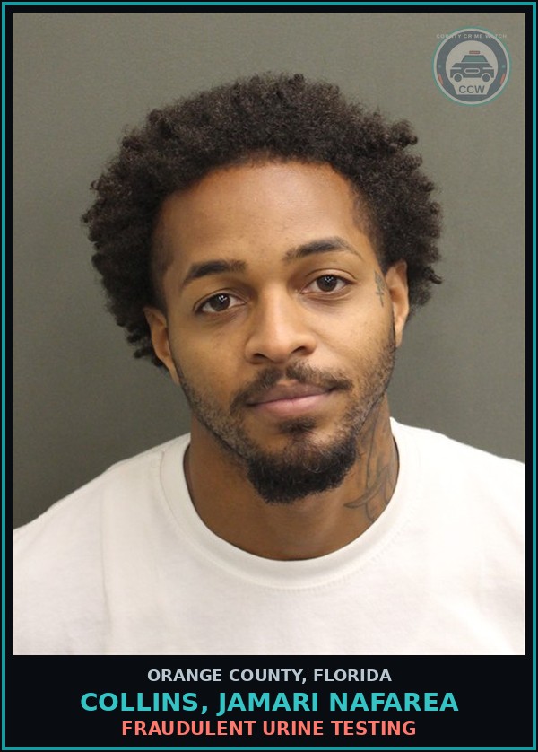 Booking mugshot of COLLINS, JAMARI NAFAREA in Orange County