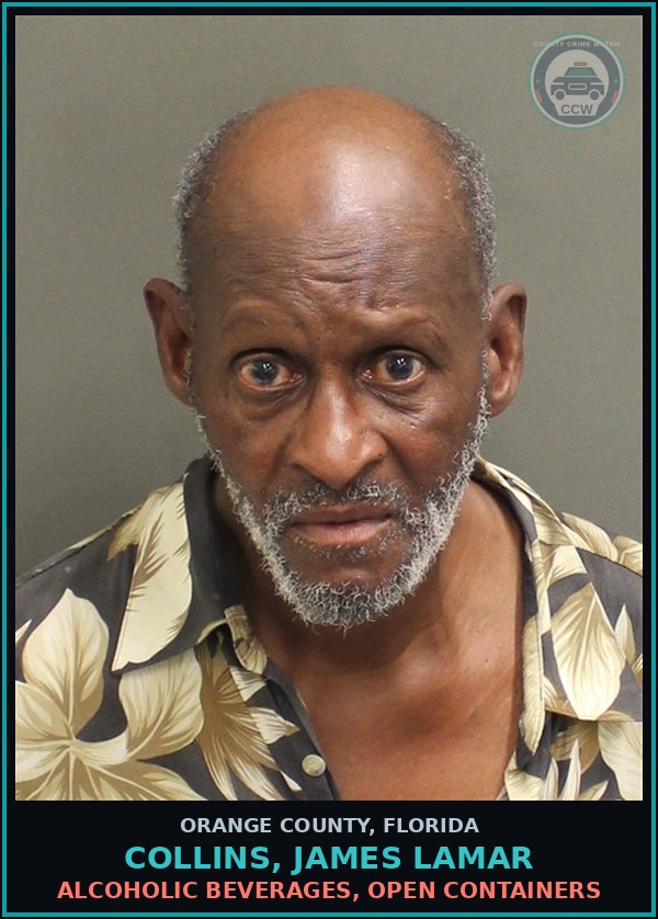 Booking mugshot of COLLINS, JAMES LAMAR in Orange County