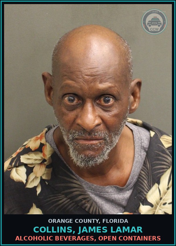 Booking mugshot of COLLINS, JAMES LAMAR in Orange County