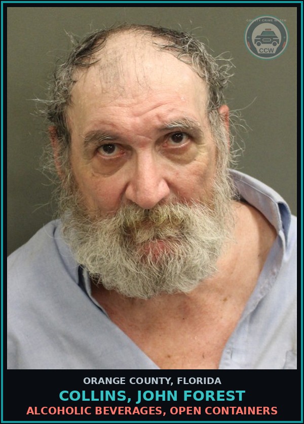 Booking mugshot of COLLINS, JOHN FOREST in Orange County