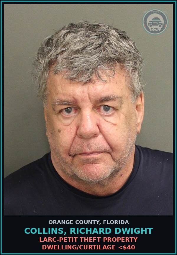 Booking mugshot of COLLINS, RICHARD DWIGHT in Orange County