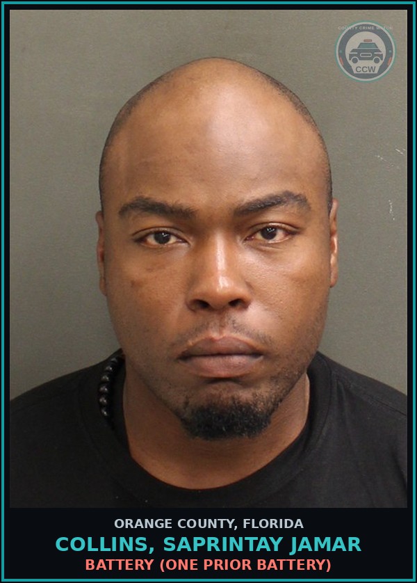 Booking mugshot of COLLINS, SAPRINTAY JAMAR in Orange County