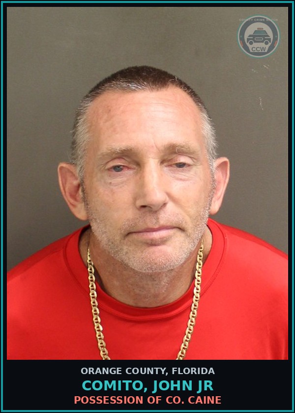 Booking mugshot of COMITO, JOHN JR in Orange County