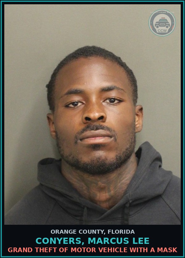 Booking mugshot of CONYERS, MARCUS LEE in Orange County