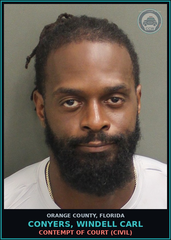 Booking mugshot of CONYERS, WINDELL CARL in Orange County