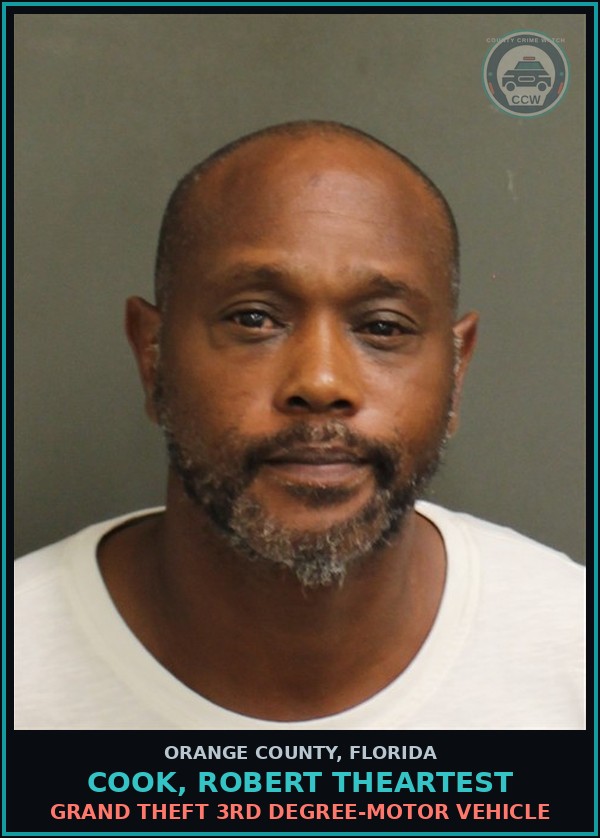 Booking mugshot of COOK, ROBERT THEARTEST in Orange County