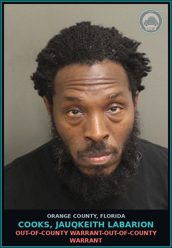 Booking mugshot of COOKS, JAUQKEITH LABARION in Orange County