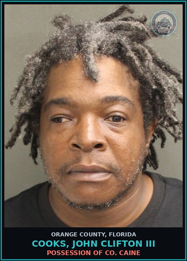 Booking mugshot of COOKS, JOHN CLIFTON III in Orange County