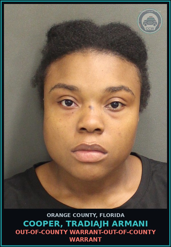Booking mugshot of COOPER, TRADIAJH ARMANI in Orange County
