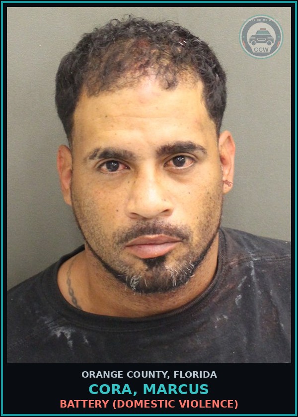 Booking mugshot of CORA, MARCUS in Orange County