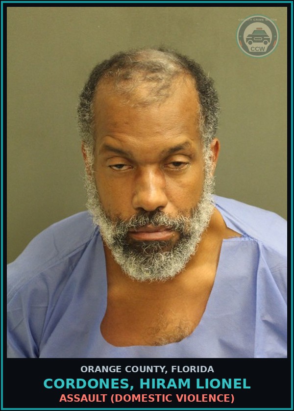 Booking mugshot of CORDONES, HIRAM LIONEL in Orange County