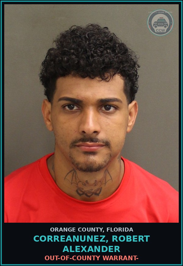 Booking mugshot of CORREANUNEZ, ROBERT ALEXANDER in Orange County