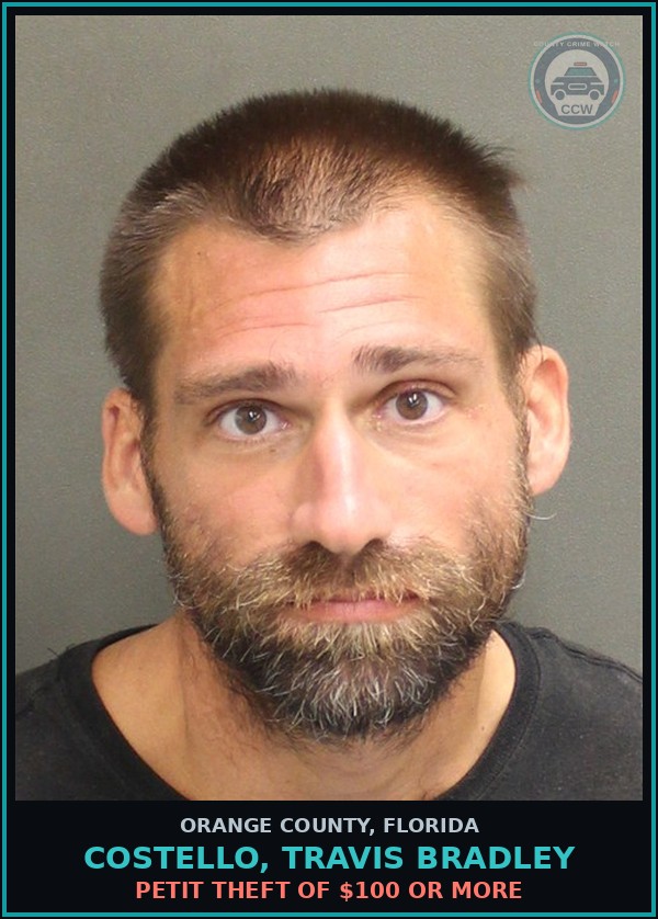 Booking mugshot of COSTELLO, TRAVIS BRADLEY in Orange County