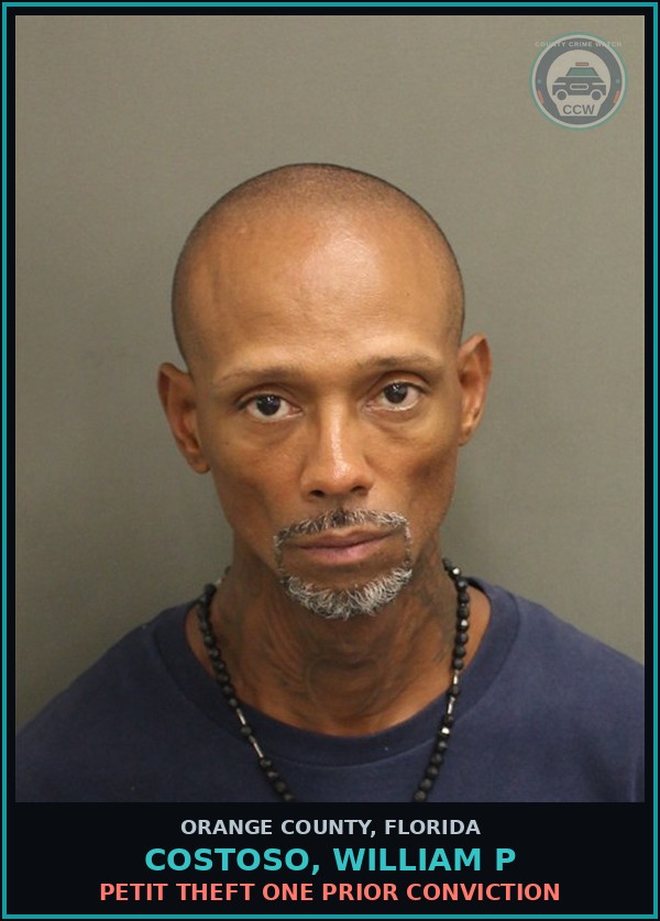 Booking mugshot of COSTOSO, WILLIAM P in Orange County