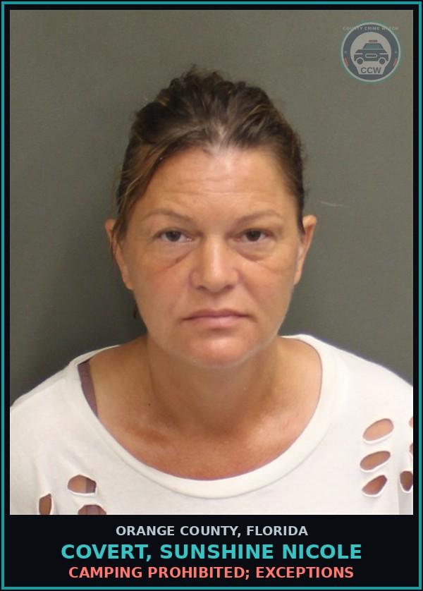 Booking mugshot of COVERT, SUNSHINE NICOLE in Orange County