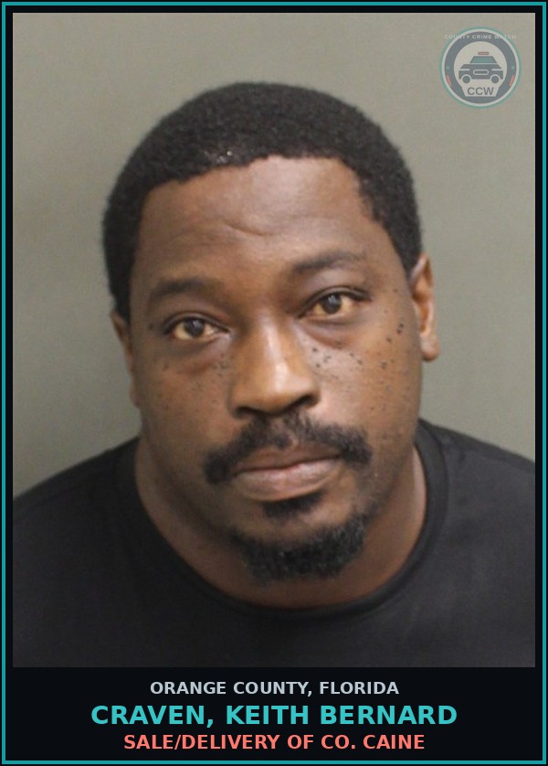 Booking mugshot of CRAVEN, KEITH BERNARD in Orange County