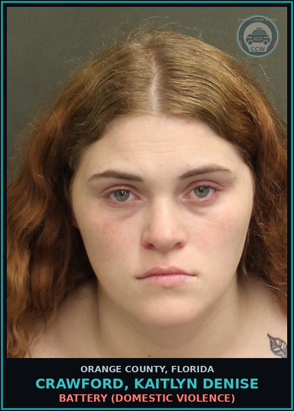 Booking mugshot of CRAWFORD, KAITLYN DENISE in Orange County