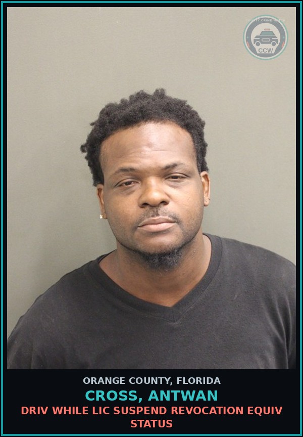 Booking mugshot of CROSS, ANTWAN in Orange County