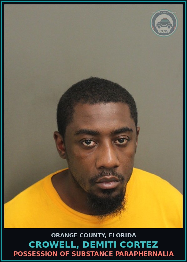 Booking mugshot of CROWELL, DEMITI CORTEZ in Orange County