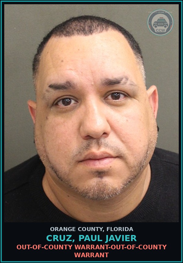 Booking mugshot of CRUZ, PAUL JAVIER in Orange County