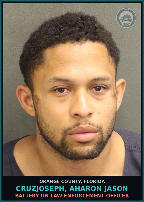 Booking mugshot of CRUZJOSEPH, AHARON JASON in Orange County